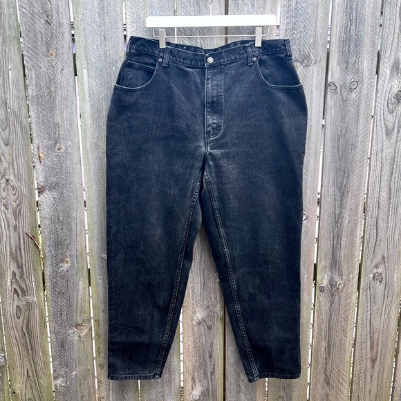 *Jordache | Vintage High Waisted Mom Jeans in Black Size 20W - Picture 1 of 7